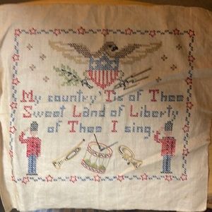 Homemade cross stitch tapestry needs frame